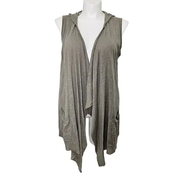 Style & co vest asymmetrical knit hooded sz XL - Picture 1 of 6